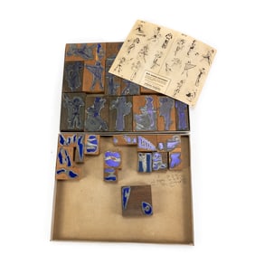WWII Era Pinup Printing Blocks
