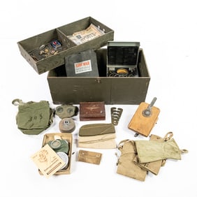 Footlocker-Korean War, WWII Contents Mixed