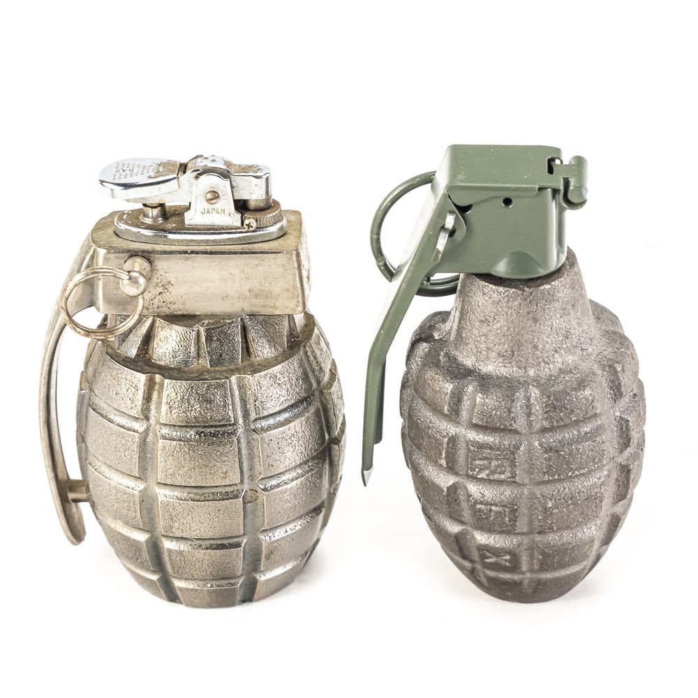 Inert Training Grenade and Lighter Lot - 2