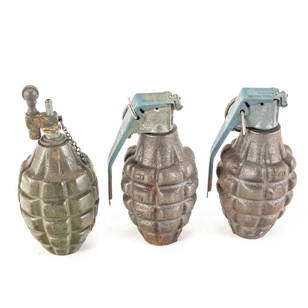 Inert Training Grenade and Lighter Lot - 8