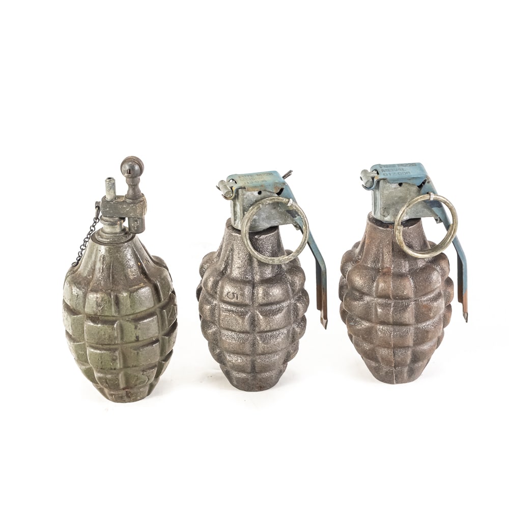 Inert Training Grenade and Lighter Lot - 9