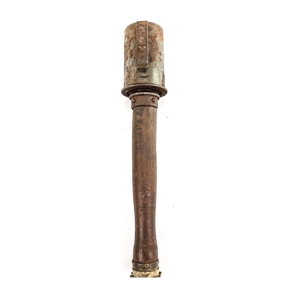 INERT WWI German M1917 Stick Grenade: INERT WWI German Model 1917 (M17): Stielhandgranate 17. A distinctive grenade that was used by the Germans in both World Wars, this third version of the Stielhandgranate was implemented during the lat