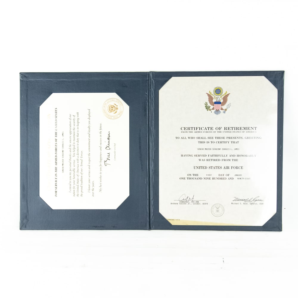 Burial Flag, USAF Display Case, Plaque, Cert, Cap - 13