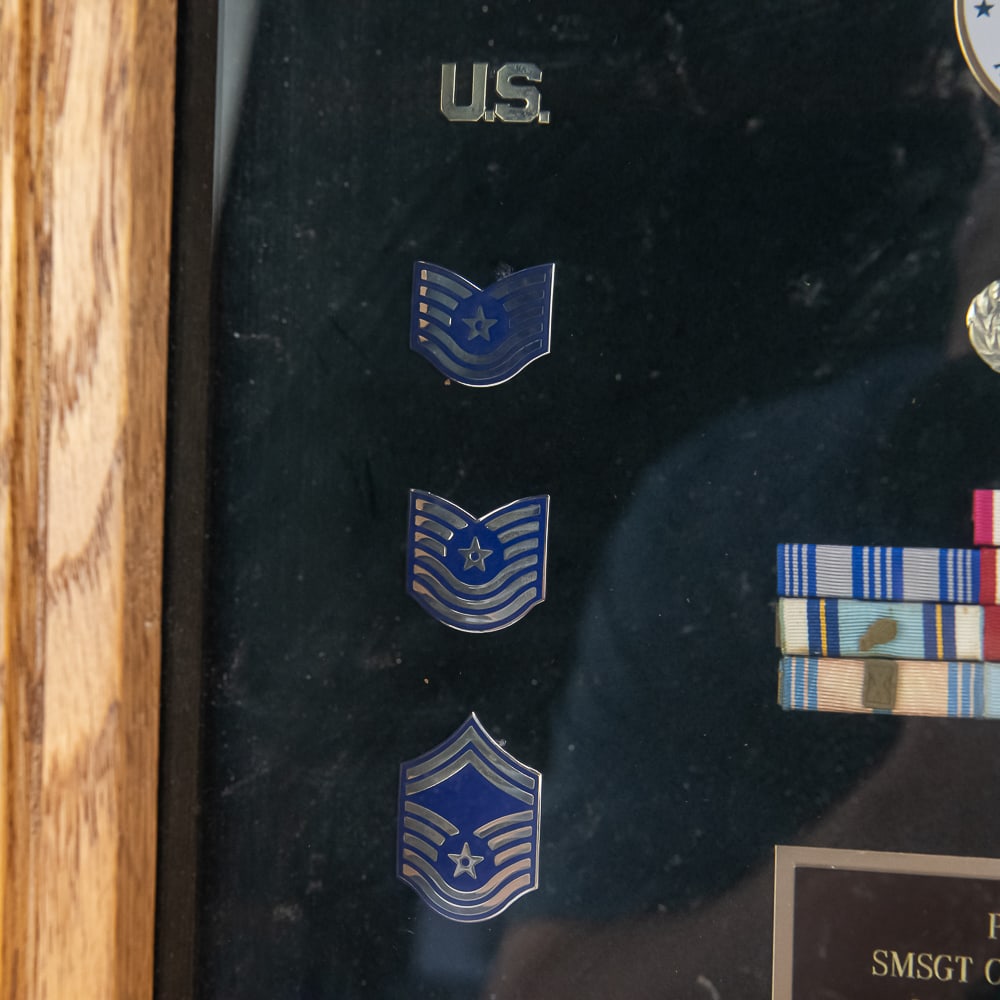 Burial Flag, USAF Display Case, Plaque, Cert, Cap - 5