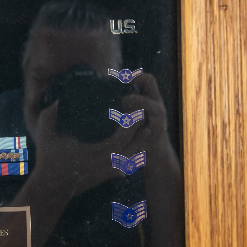 Burial Flag, USAF Display Case, Plaque, Cert, Cap - 6