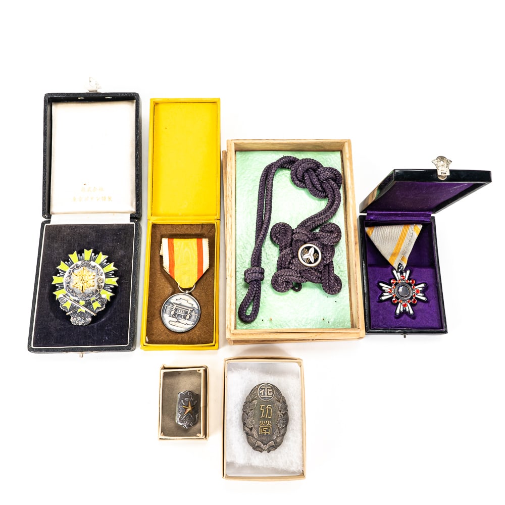 Japanese Boxed Medals Mix [5]: Imperial Japanese Orders & Civil MedalsCollection of Imperial Japanese decorations. A highly attractive group featuring several cased awards, each contributing a piece of historical context from the