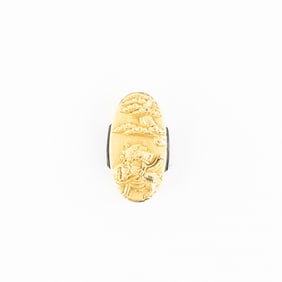 Samurai Sword Part-Kashira, Gilt