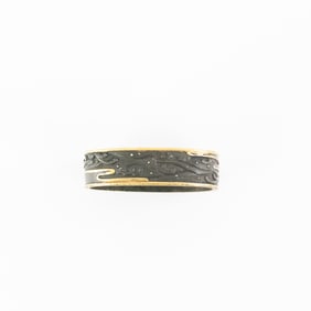 Samurai Sword Part-Fuchi, Gilt, Naval Theme