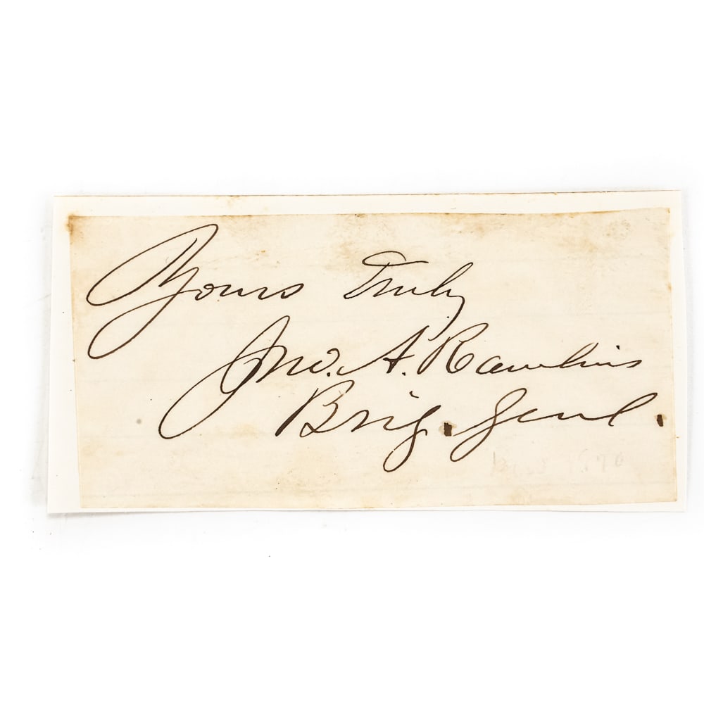 Cut Signature BGen John Aaron Rawlins (1 of 2)