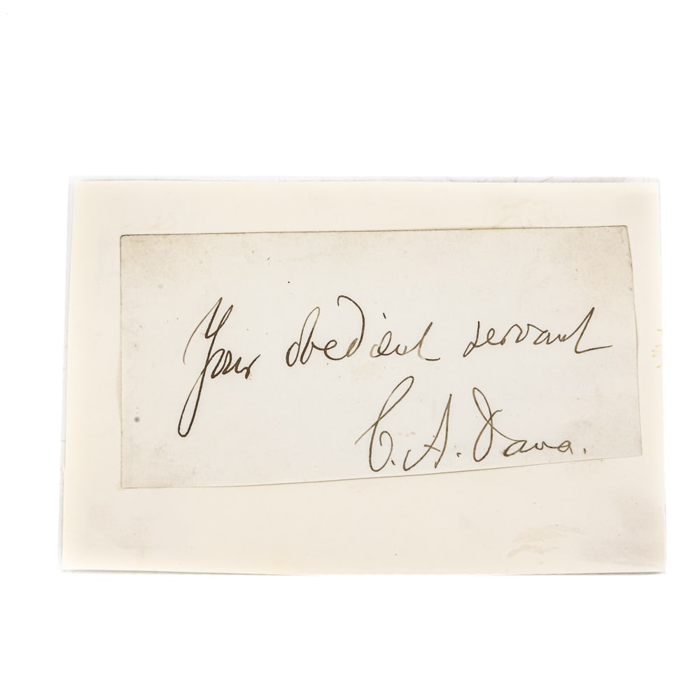 Civil War Charles A. Dana Signed Clipping (1 of 2)