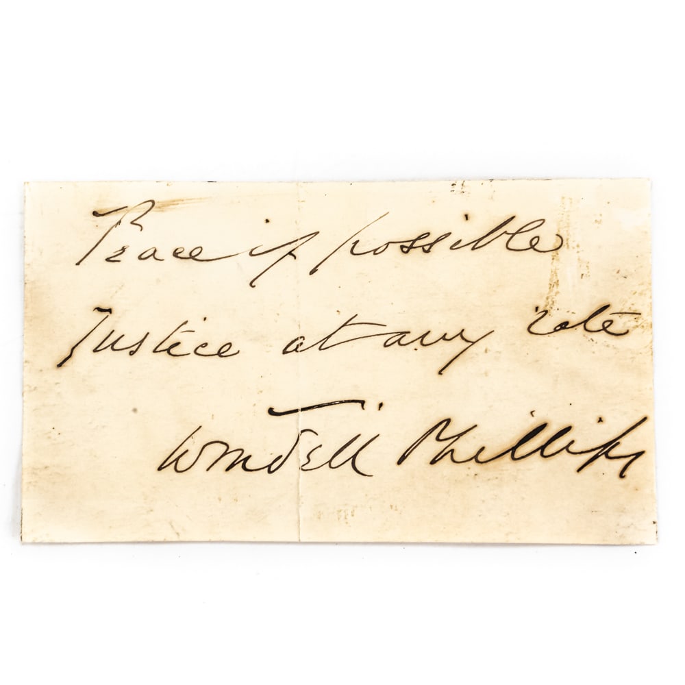 Wendell Phillips Signed Autograph Abolitionist (1 of 2)