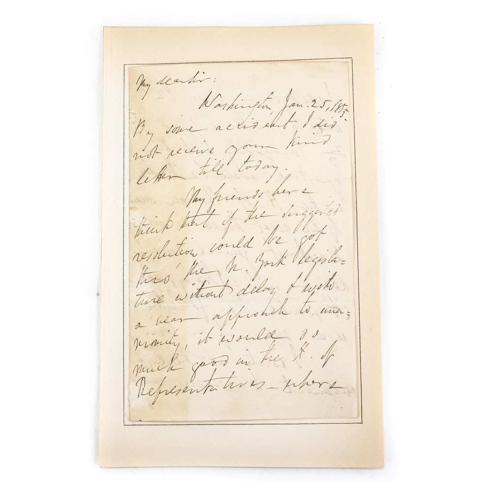 Gen Winfield Scott Letter Jan 25, 1855 (1 of 5)