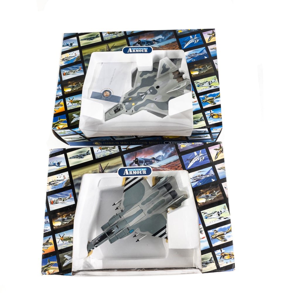 Pair Franklin Mint Models F-15 & F-22 (1 of 17)