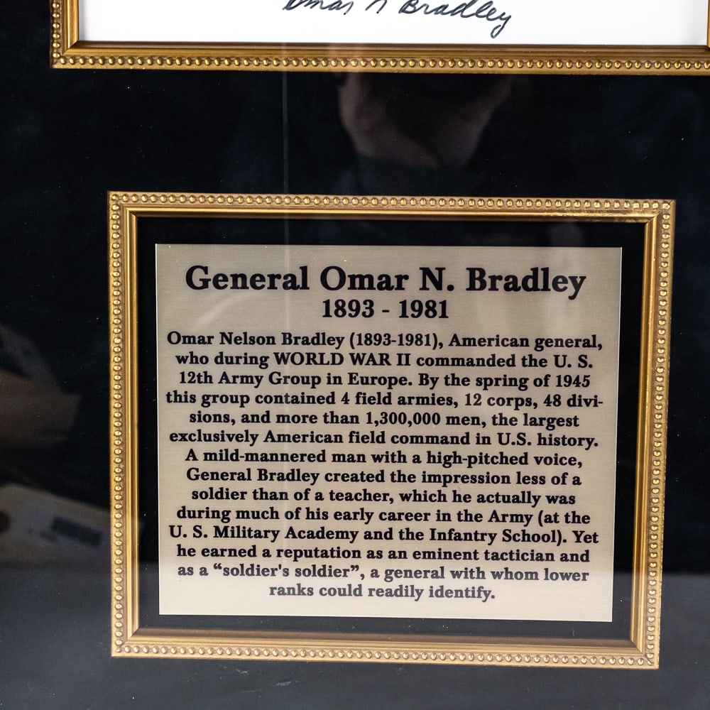 General Omar N. Bradley Autograph Display - 4