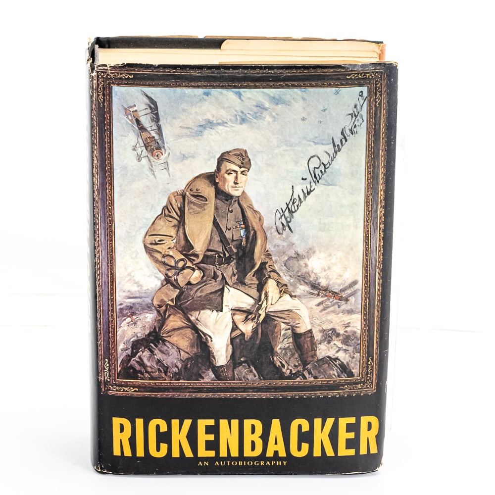 Autographed "Rickenbacker" Book: This book is in very good condition. Autographed by Edward V. Rickenbacker. Published by Prentice-Hall 1967. Also includes a signed letter from the author. See photos