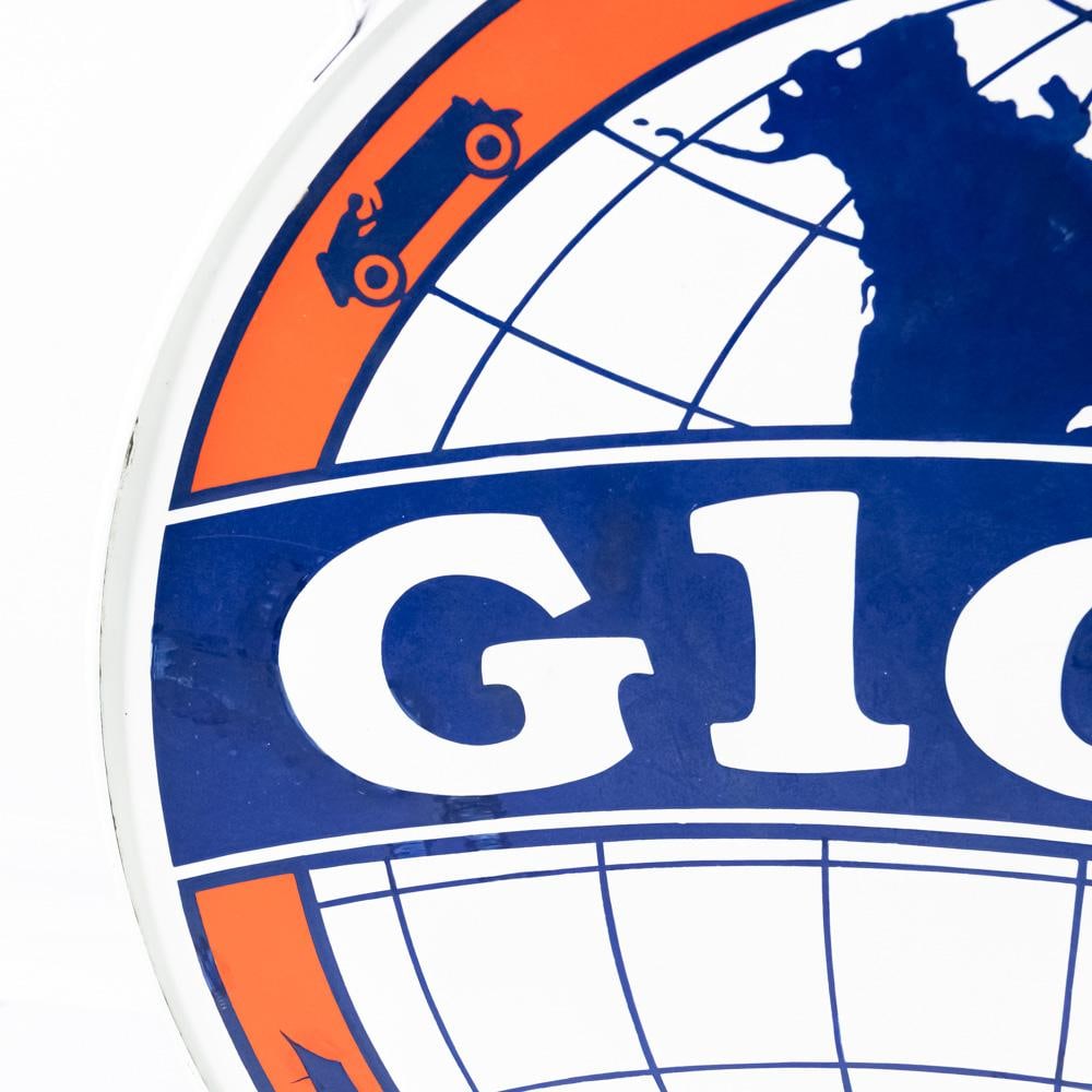 42" Globe Gasoline DSP Porcelain Advertising Sign - 3