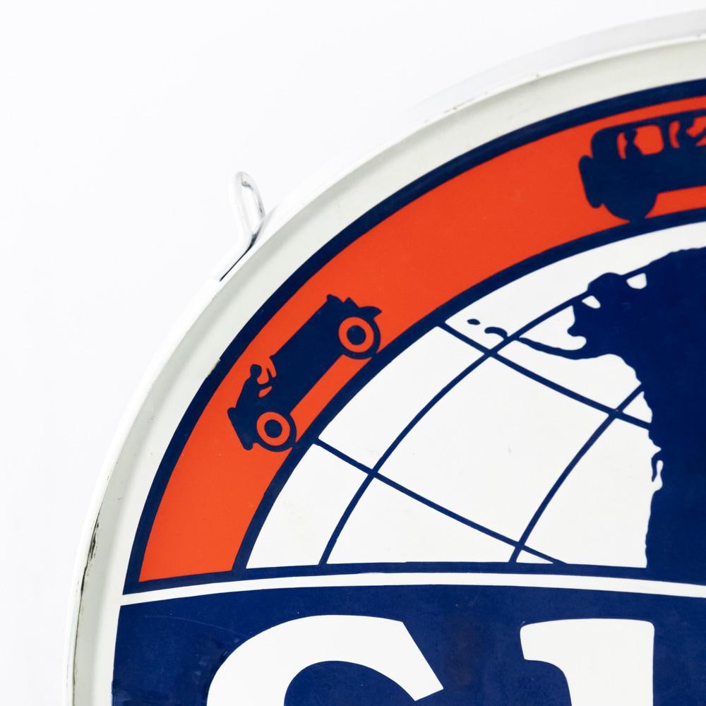 42" Globe Gasoline DSP Porcelain Advertising Sign - 7