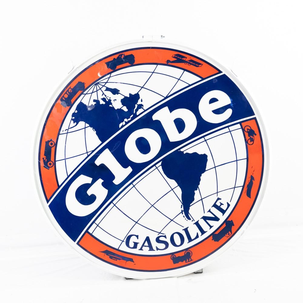 42" Globe Gasoline DSP Porcelain Advertising Sign - 8