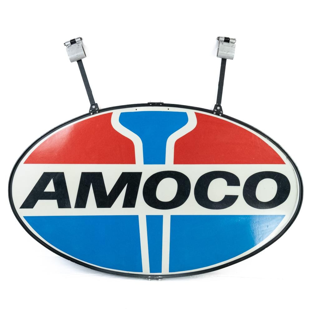 Framed 6' AMOCO Double Sided Advertising Sign (1 of 10)