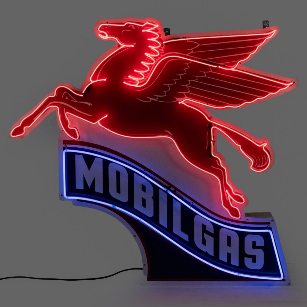 MOBIL GAS Single Sided NEON Advertising Sign (1 of 10)