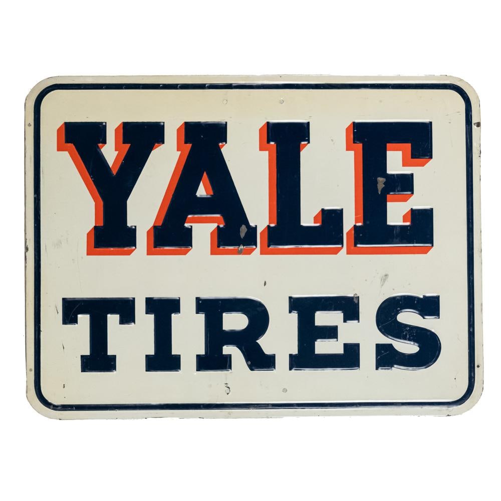 Yale Tires Embossed SST Advertising Sign (1 of 5)