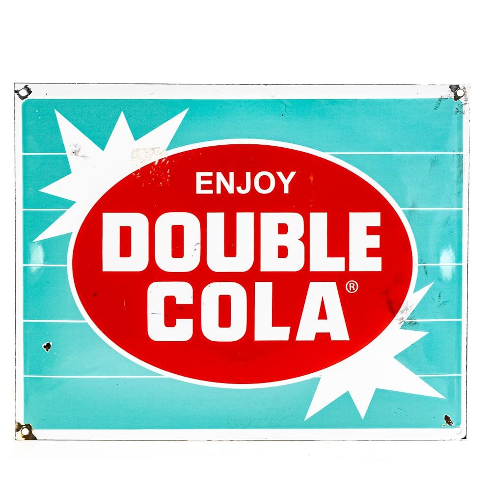 Enjoy Double Cola SSP Porcelain Advertising Sign (1 of 4)