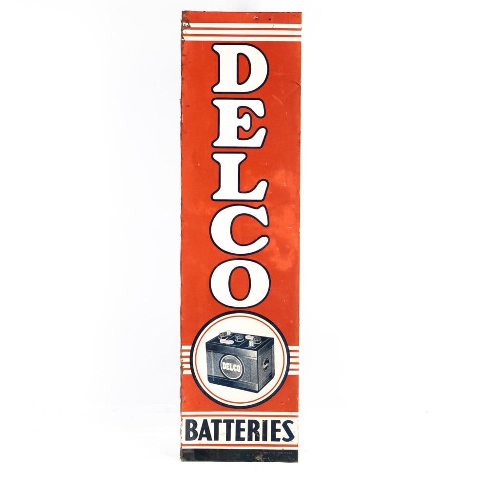 Delco Batteries Single Sided Tin Advertising Sign (1 of 8)