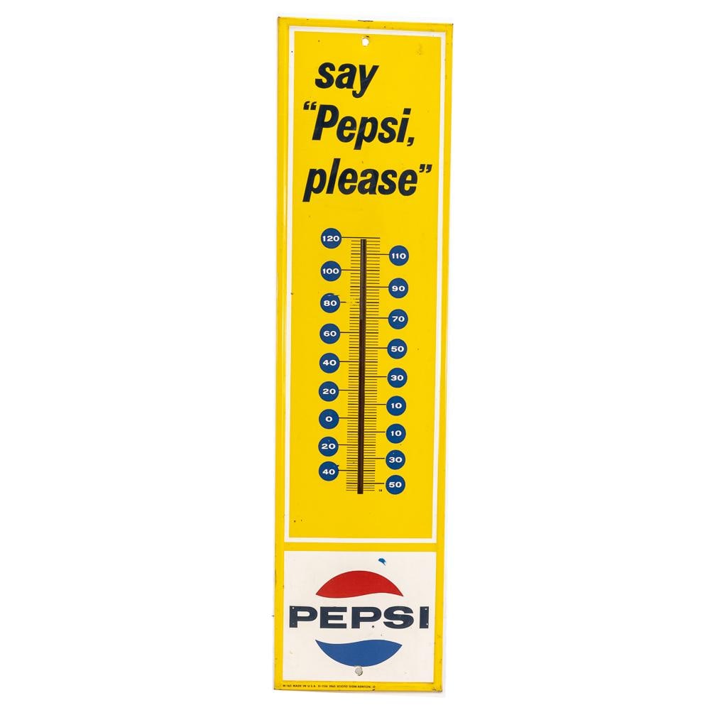 Working 1965 Pepsi Advertising Thermometer M-165 (1 of 5)