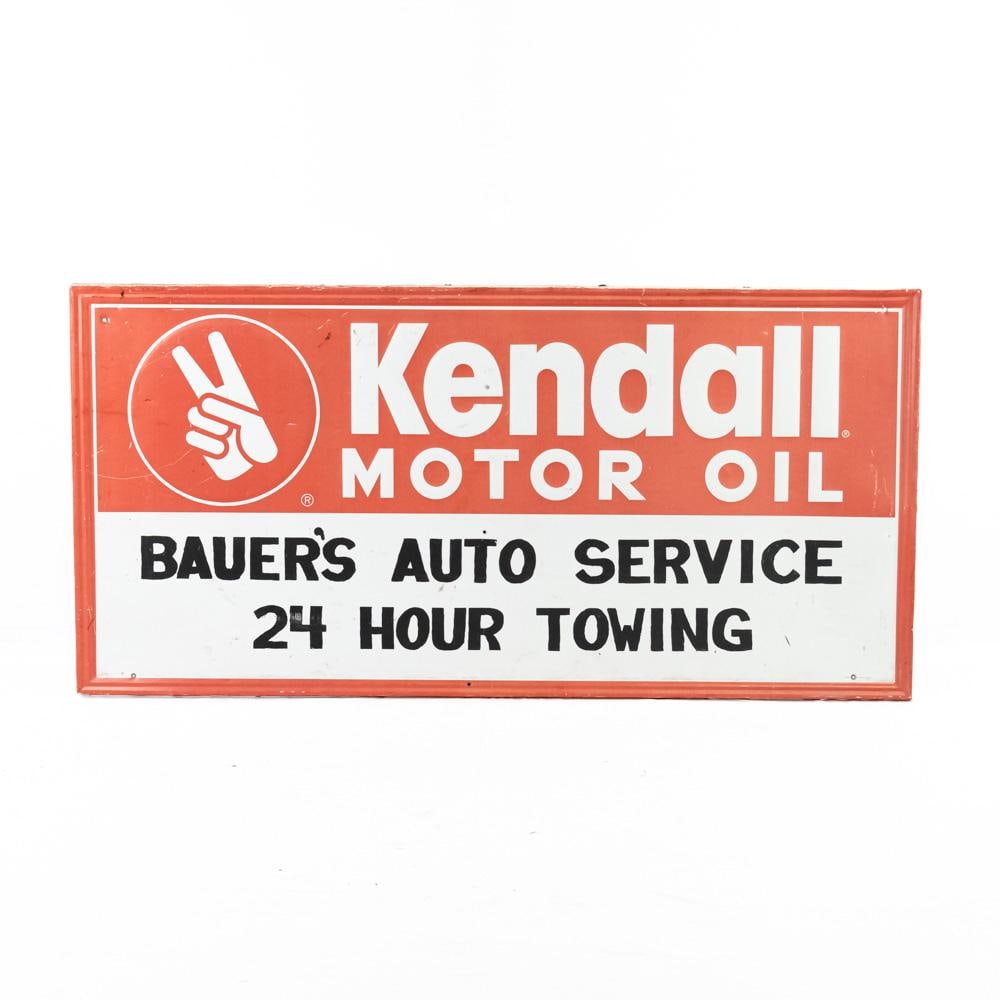 Kendall Motor Oil SST Embossed Advertising Sign (1 of 6)