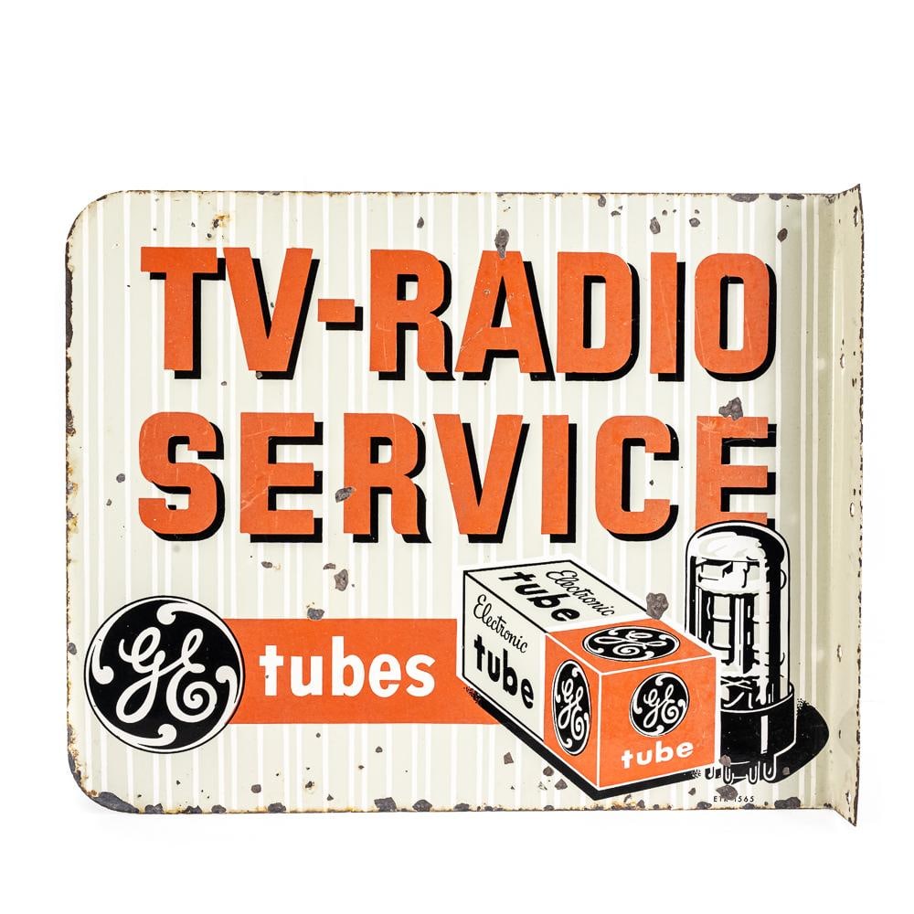 GE TV Radio Service DSP Advertising Flange Sign (1 of 8)