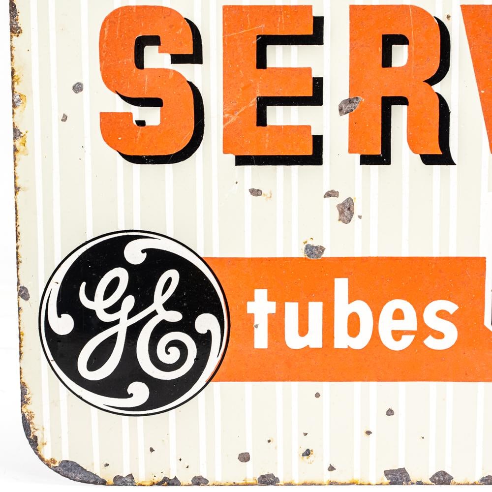 GE TV Radio Service DSP Advertising Flange Sign - 3