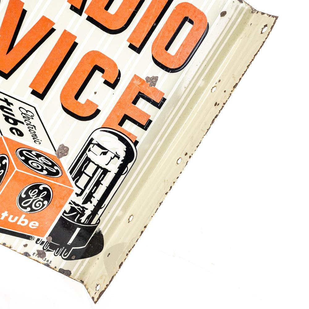 GE TV Radio Service DSP Advertising Flange Sign - 4