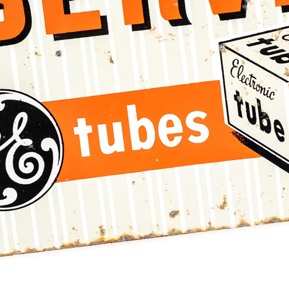 GE TV Radio Service DSP Advertising Flange Sign - 7