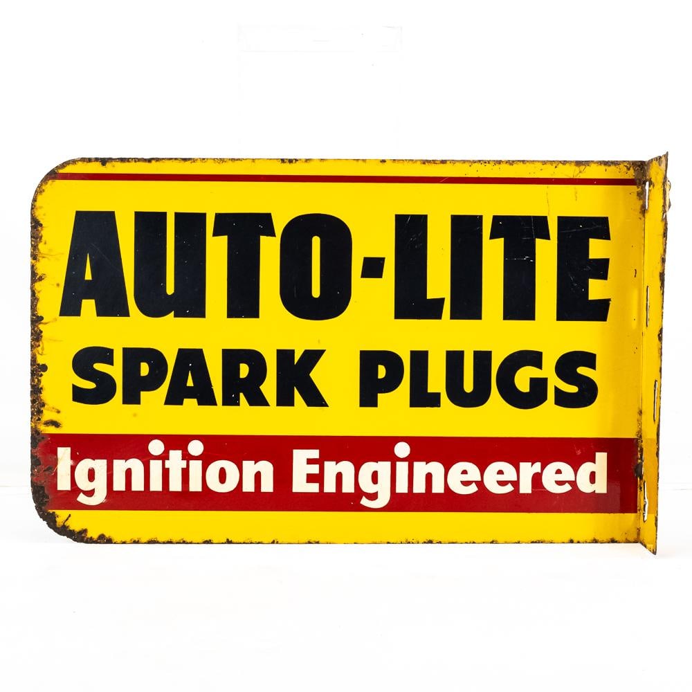 Auto-Lite Spark Plug DSP Advertising Flange Sign (1 of 5)