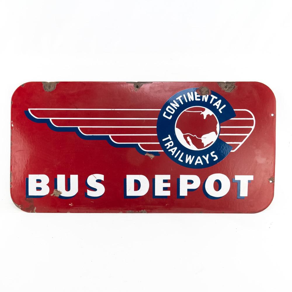Continental Trailways Depot DSP Advertising Sign (1 of 7)