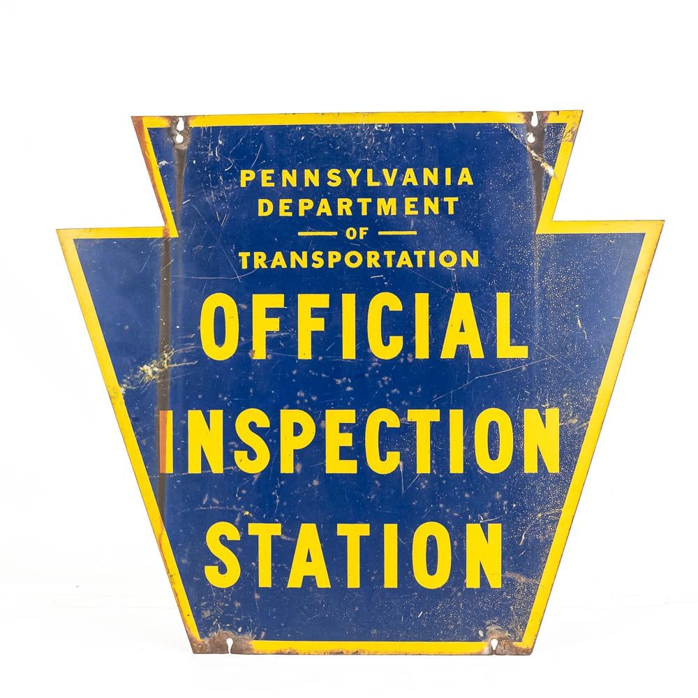 Pennsylvania DOT Official Inspection Station Sign (1 of 4)
