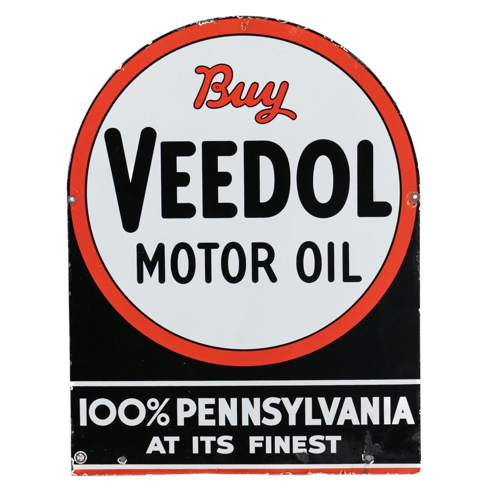 Veedol Motor Oil DSP Tombstone Advertising Sign (1 of 9)