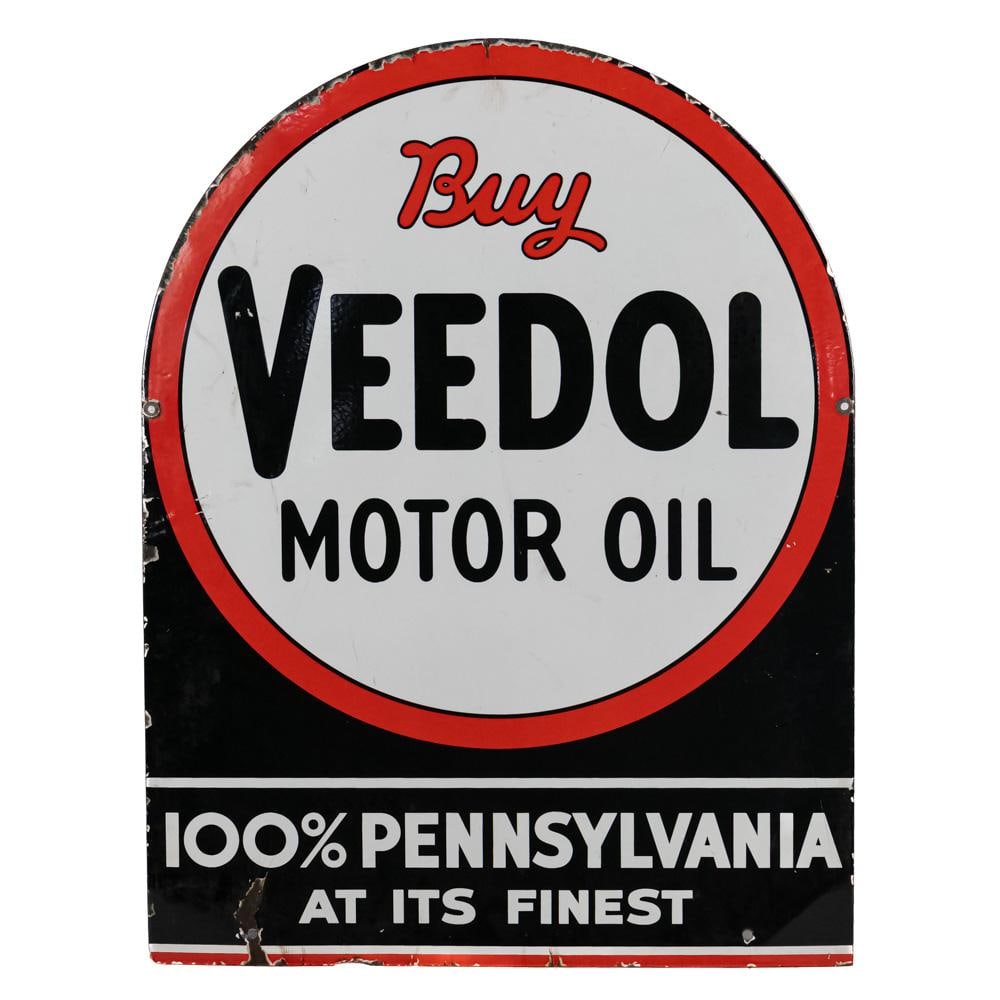 Veedol Motor Oil DSP Tombstone Advertising Sign - 6