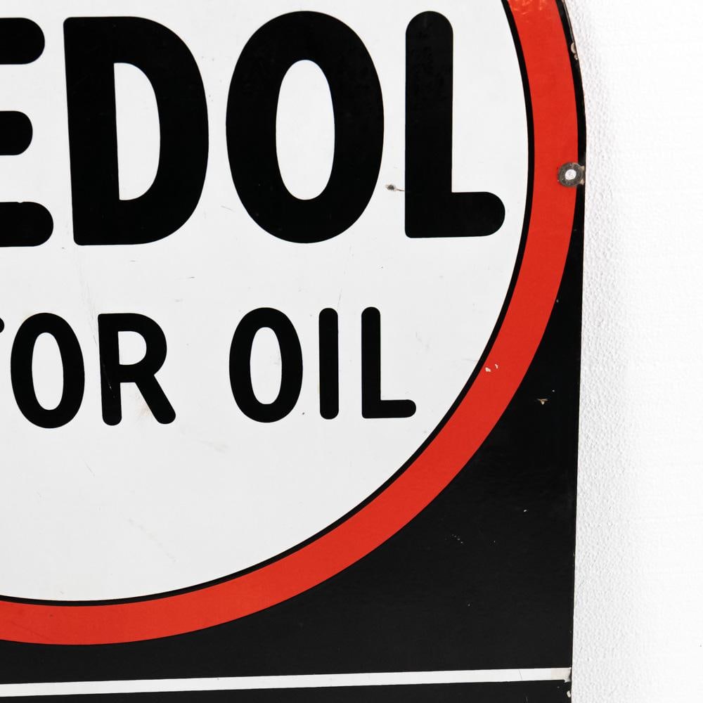 Veedol Motor Oil DSP Tombstone Advertising Sign - 9