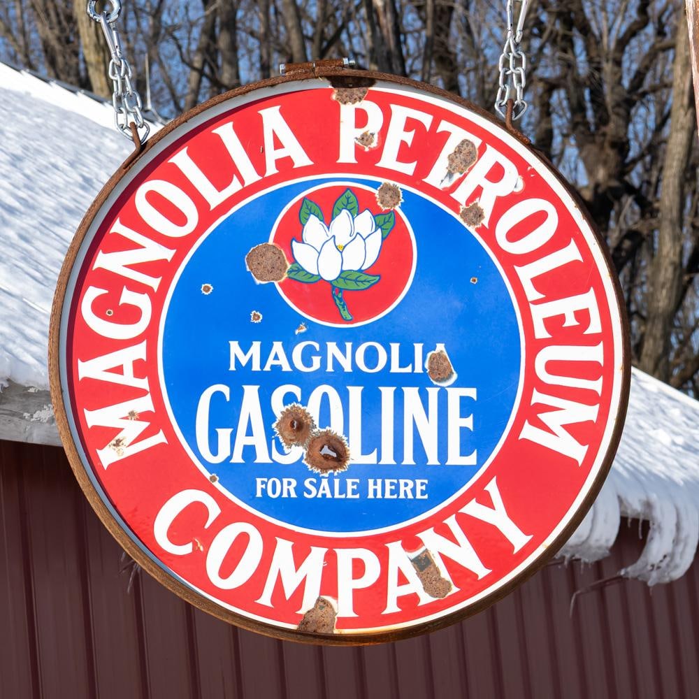 30" Magnolia Gas Motor Oil DSP Advertising Sign - 2