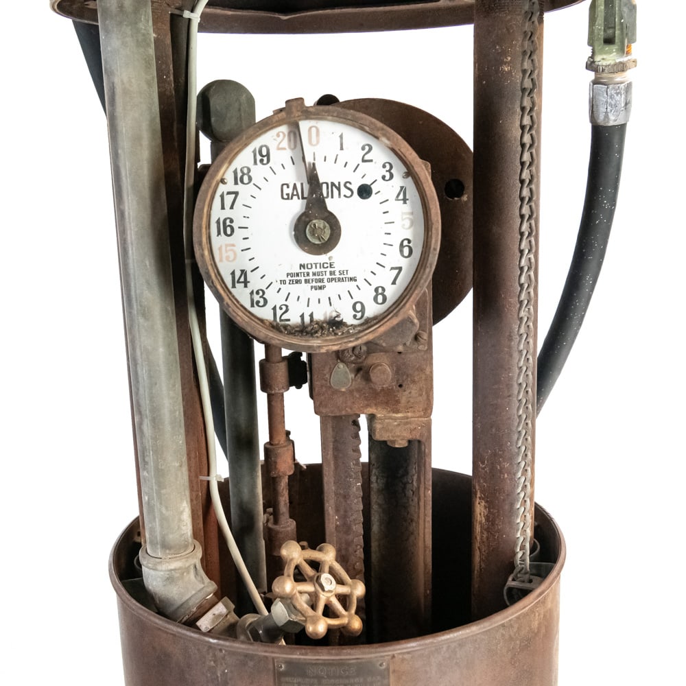 Wayne 280 Pre Visable Clock Face Gas Pump & Globe - 8