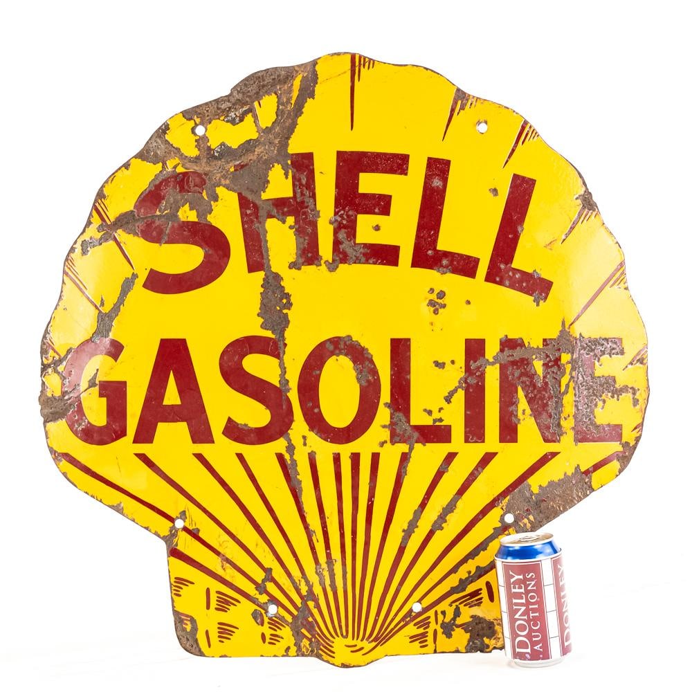 25" Shell Gasoline Clamshell DSP Advertising Sign - 2