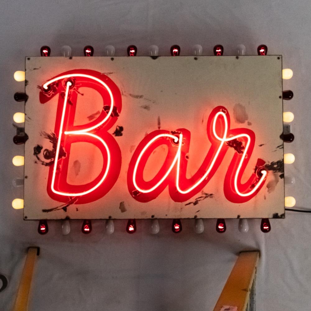 49" Bar SSP Neon Porcelain Advertising Sign (1 of 7)