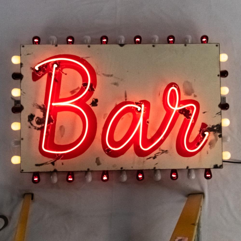 49" Bar SSP Neon Porcelain Advertising Sign - 3