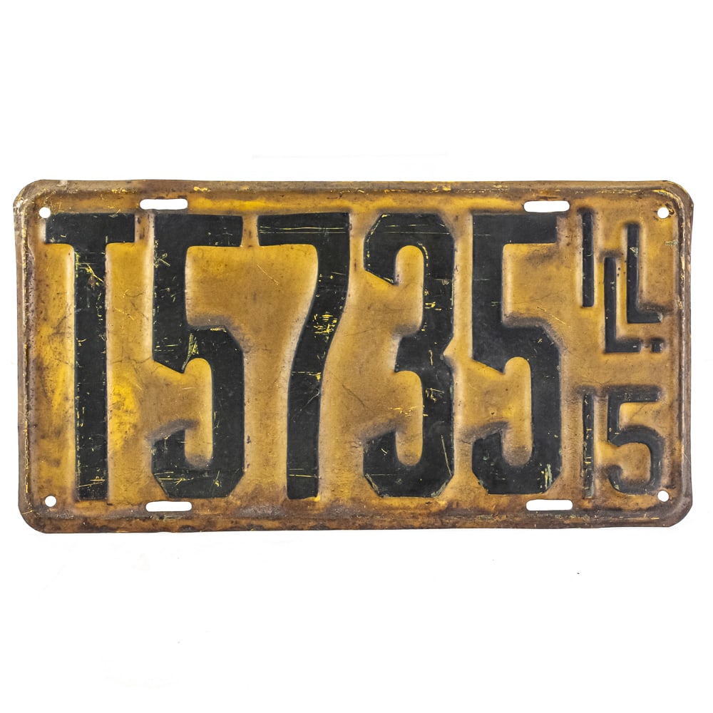 Illinois 1915 License Plate (1 of 3)