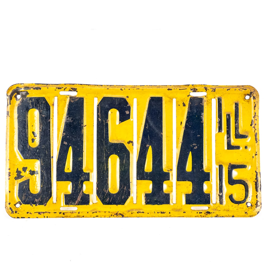 Illinois 1915 License Plate - Front Plate (1 of 3)