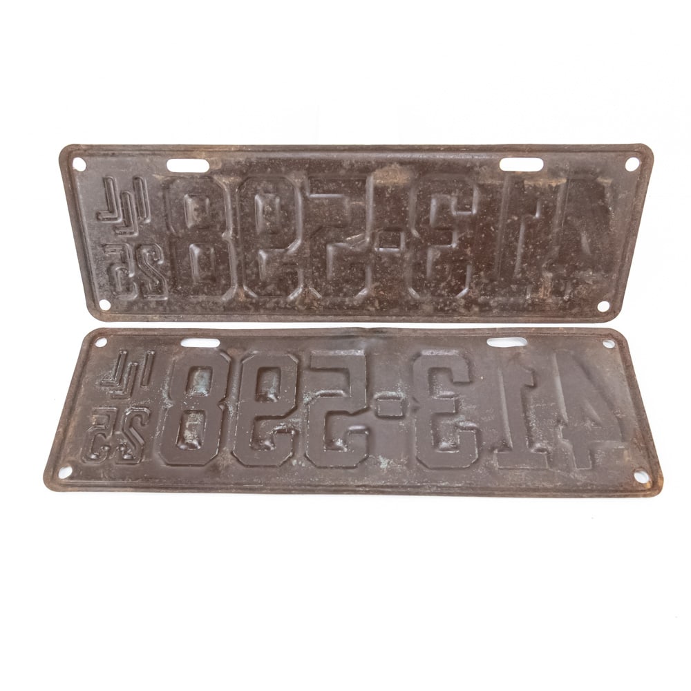 Illinois 1925 License Plate Pair - 5