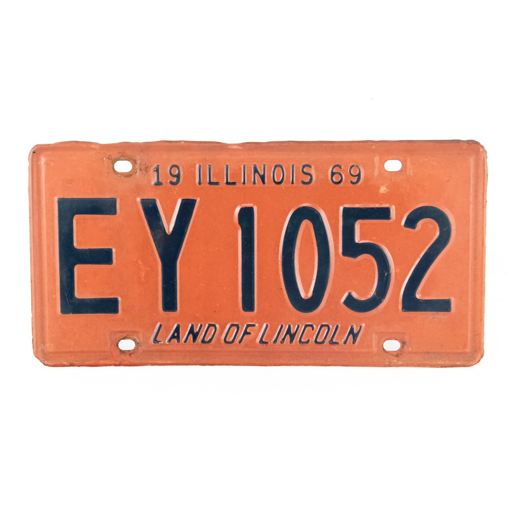 Illinois 1969 License Plate (1 of 4)