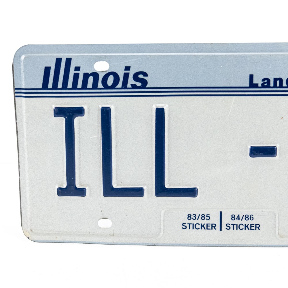 Illinois 83/86 Sample License Plate - 2