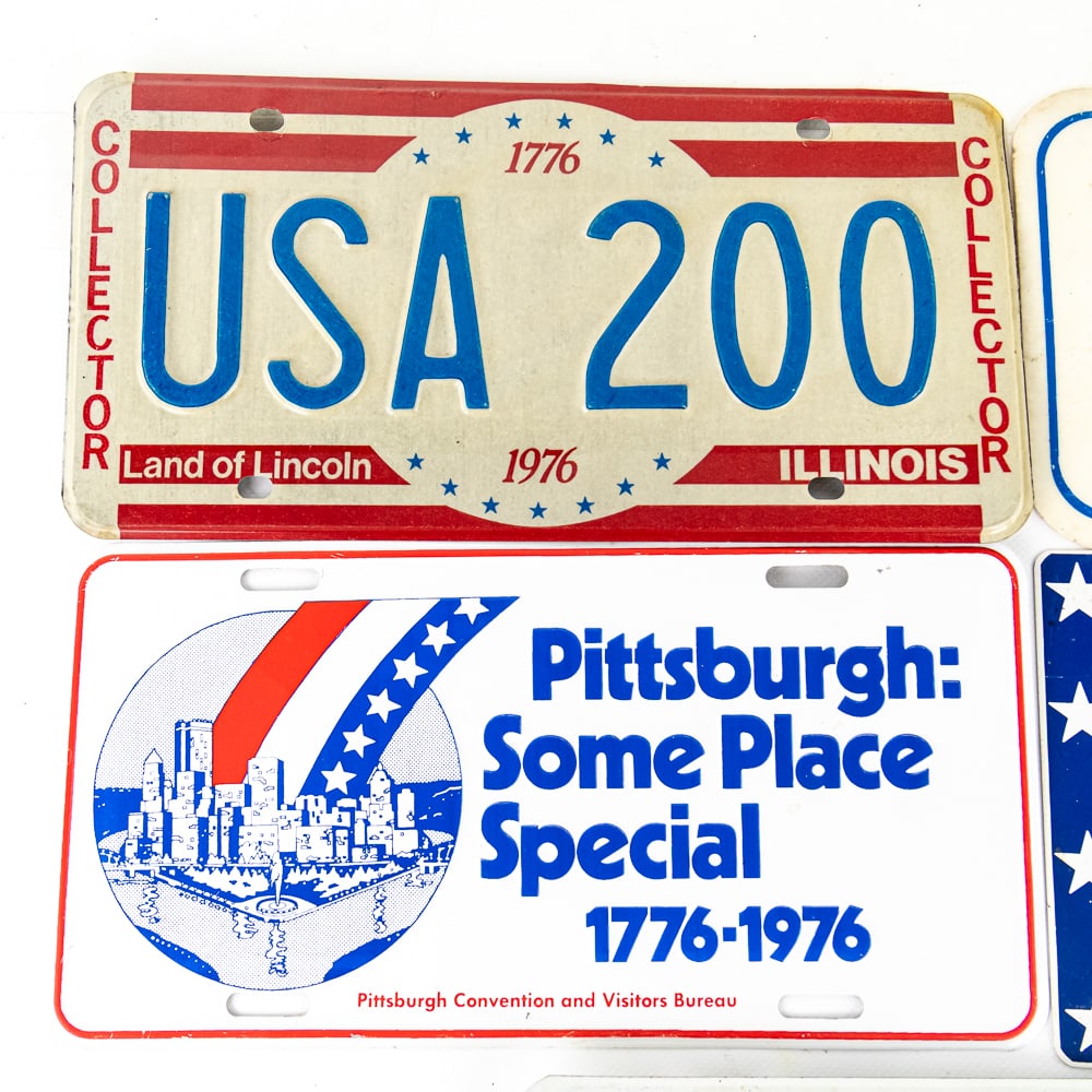 5 Bicentennial License Plates - 2